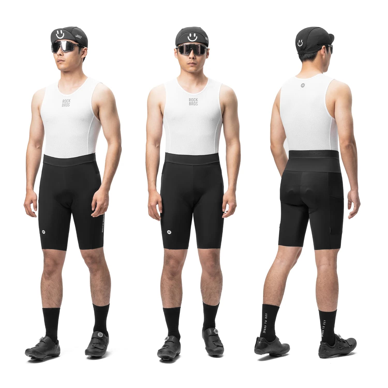 Bermuda de Ciclismo Leve com Alças e Almofada para Verão