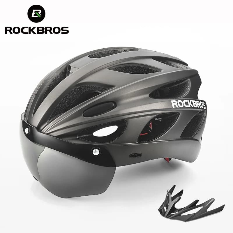 Capacete de Ciclismo EPS Ultraleve Ajustável com Viseira