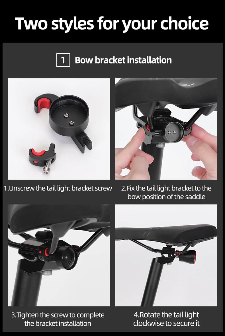 Suporte de Luz Traseira para Canote de Selim de Bike