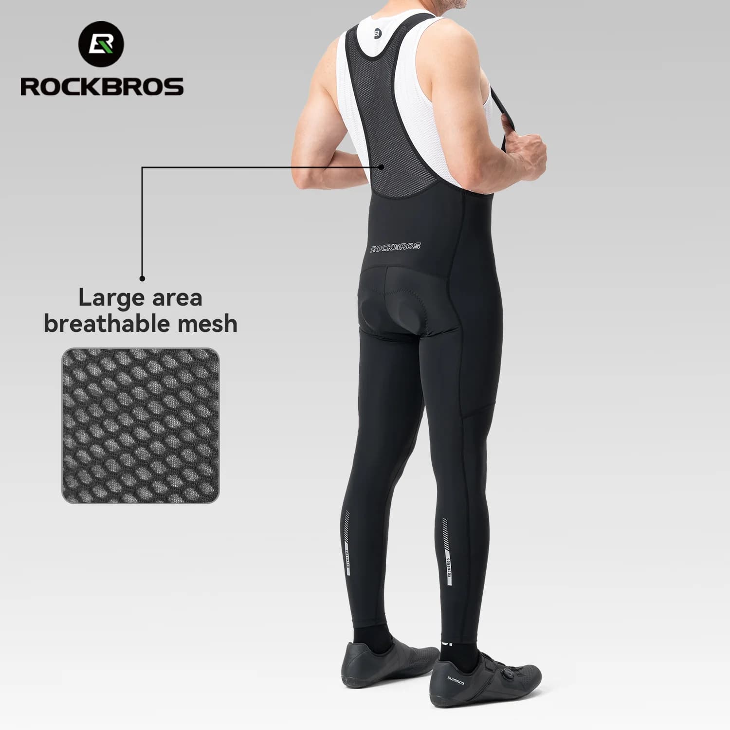 Calça de Ciclismo Masculina Alta Elasticidade com Reflectivos