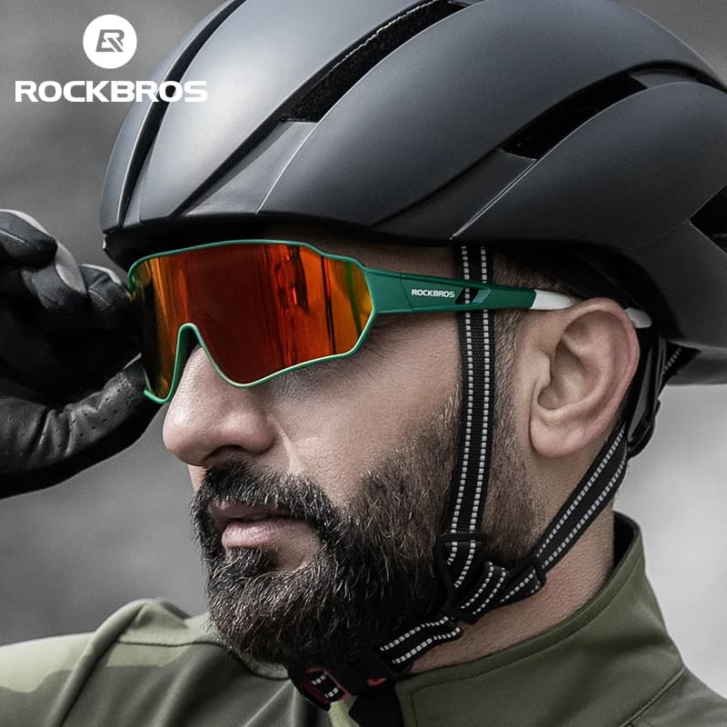 Óculos de Ciclismo Polarizados Fotossensitivos com Armação para Miopia