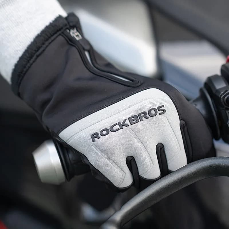 Luvas de Ciclismo Térmicas com Dedos Inteiros e Tela Sensível ao Toque