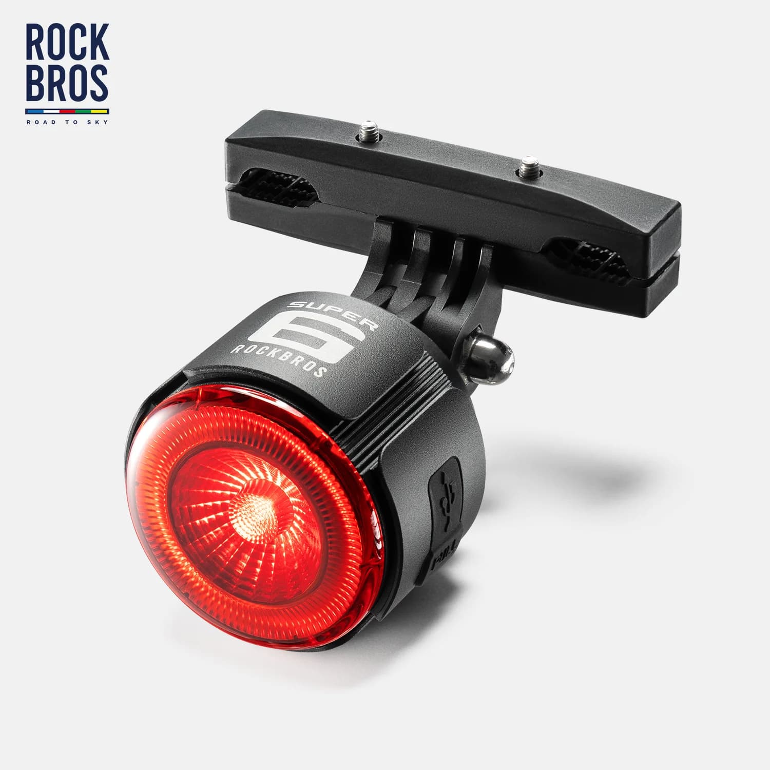 Luz Traseira de Bicicleta em Alumínio com Sensor Inteligente de Frenagem