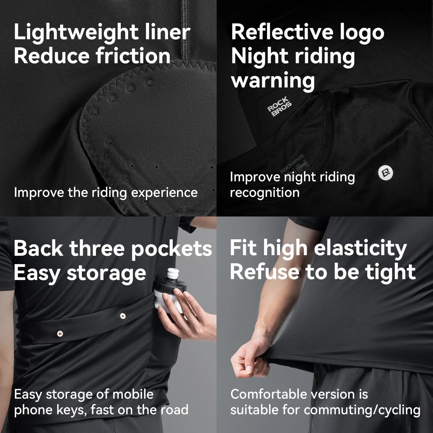 Conjunto de Ciclismo Masculino Verão Respirável e Secagem Rápida