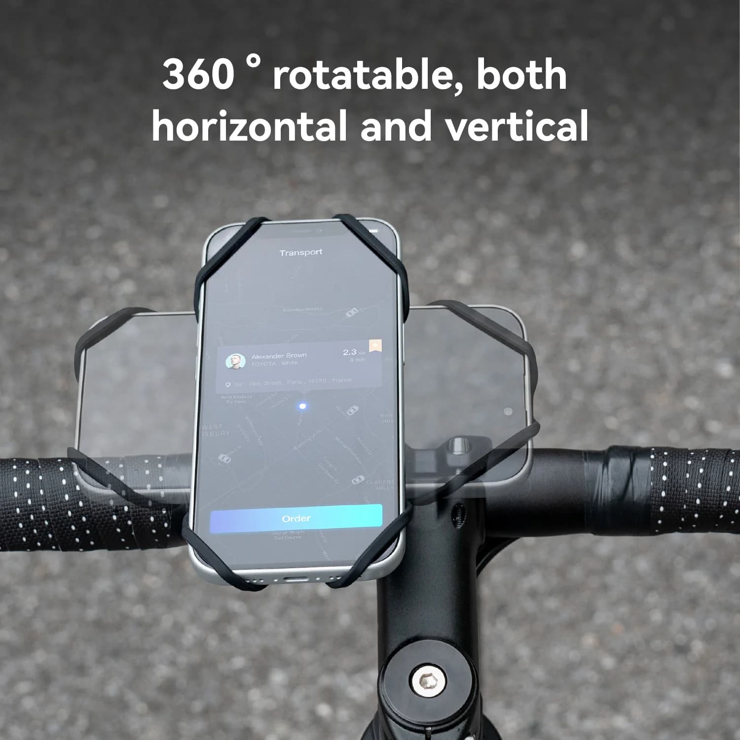 Suporte Magnético de Silicone para Celular em Bicicleta com Liberação Rápida