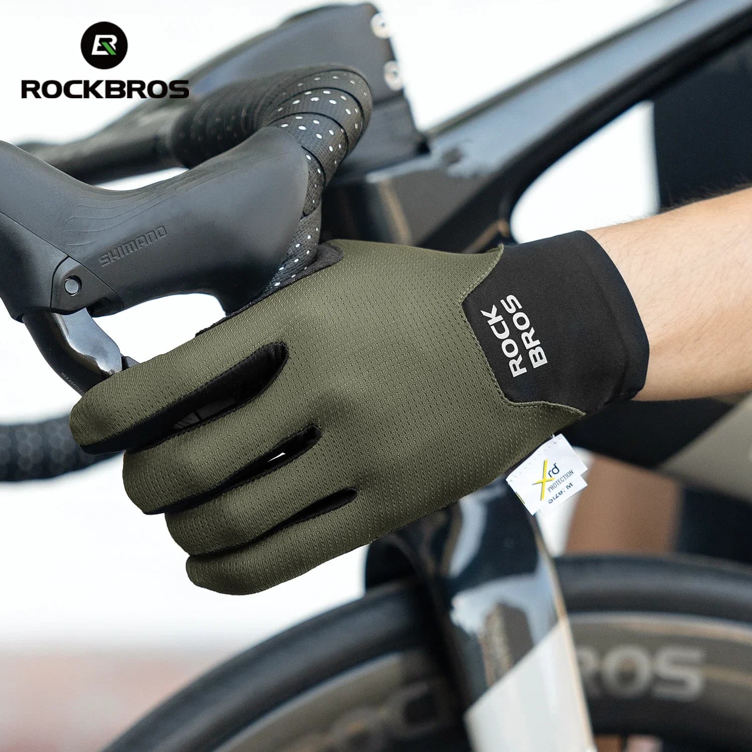 Luvas de Ciclismo Dedo Completo Respiráveis com Tela Sensível ao Toque