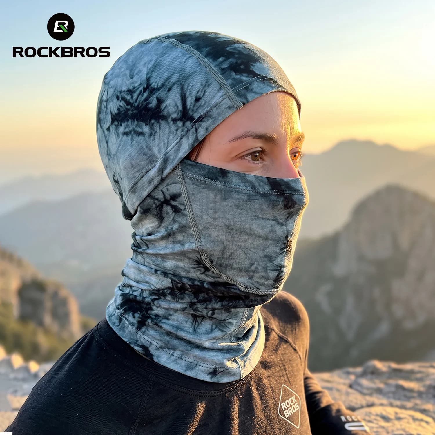 Máscara Facial de Ciclismo Invernal Corta-Vento em Lã Lyocell