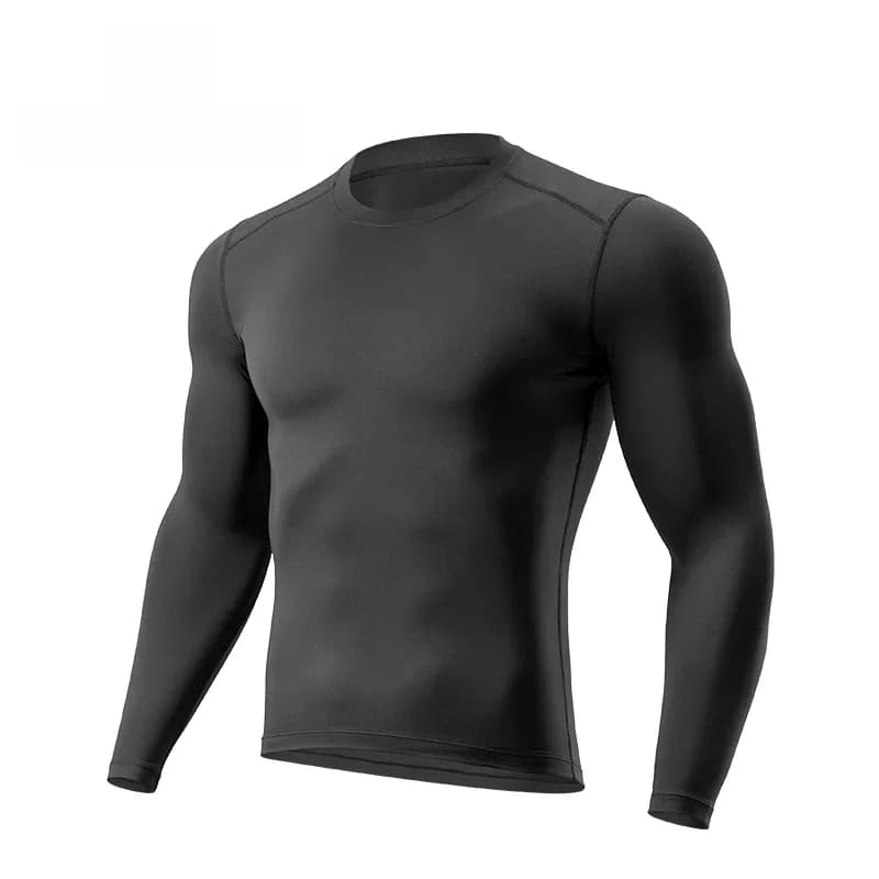 Camiseta Térmica de Manga Longa em Fleece para Ciclismo de Inverno