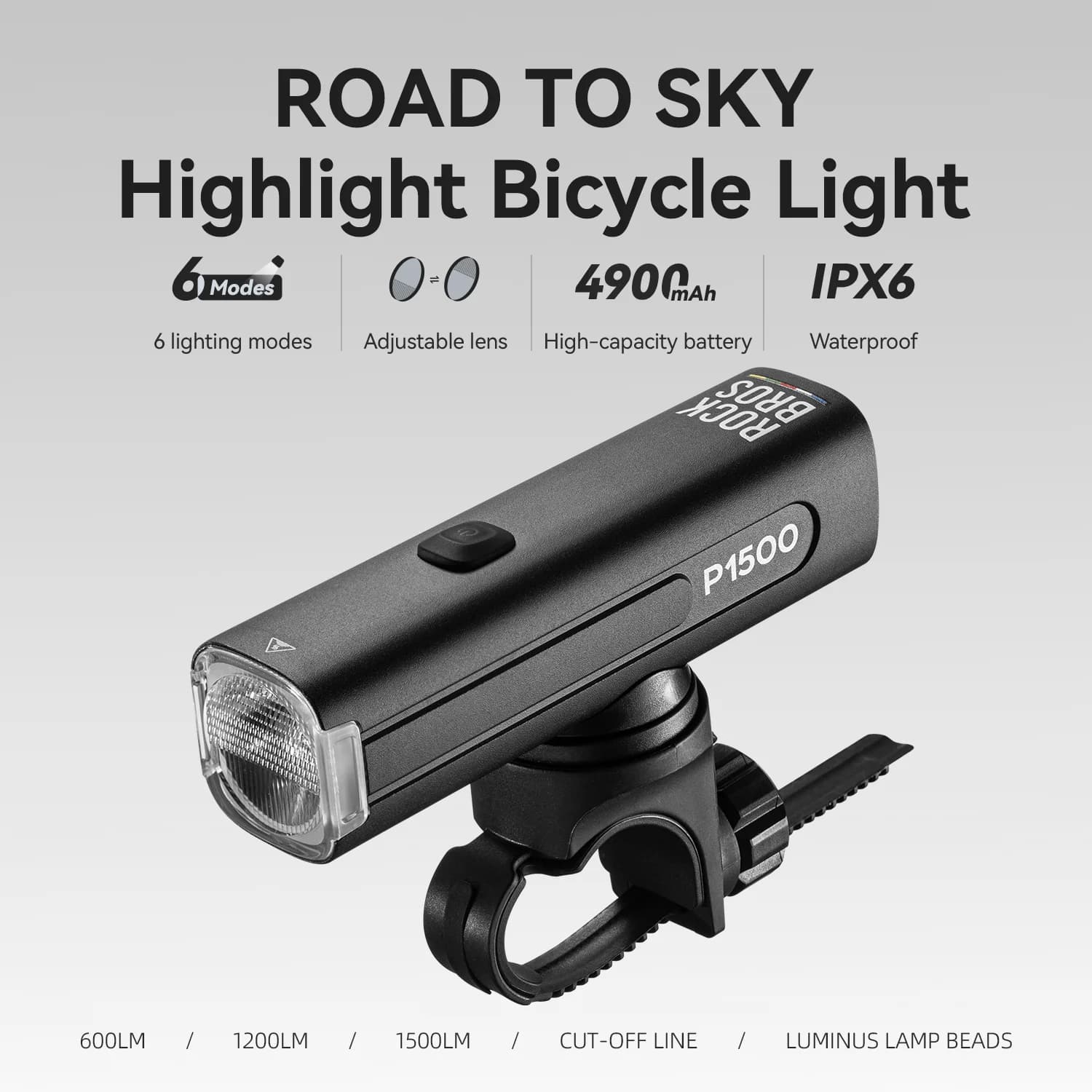 Farol Dianteiro de Alta Luminosidade para Guidão de Bike MTB e Estrada