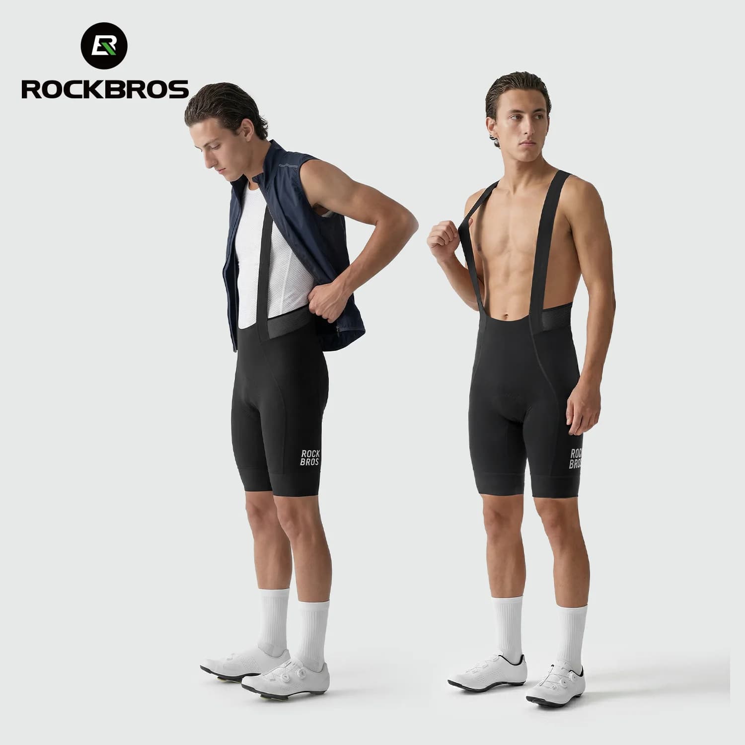 Bermuda Ciclismo Masculina Leve com Alças e Bolsos Laterais para Verão