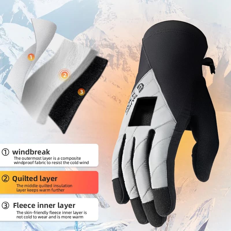 Luvas Térmicas de Inverno para Ciclismo com Compatibilidade Touch Screen