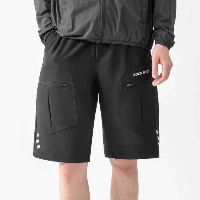 Shorts de Ciclismo Casual com Almofada de Gel e Respirável