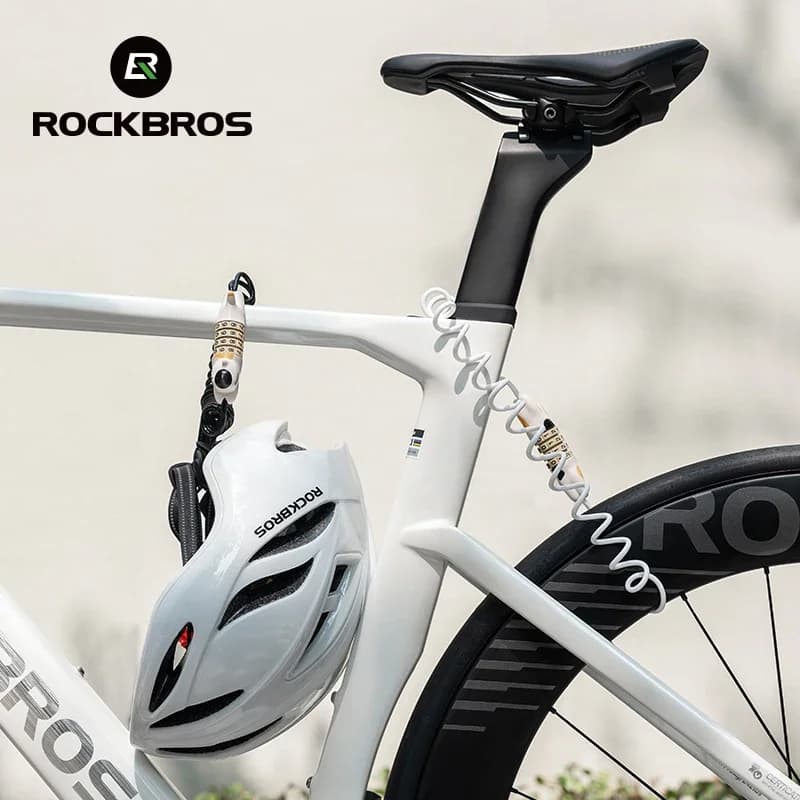 Cadeado de Cabo de Aço Ultraleve com Senha para Bicicleta