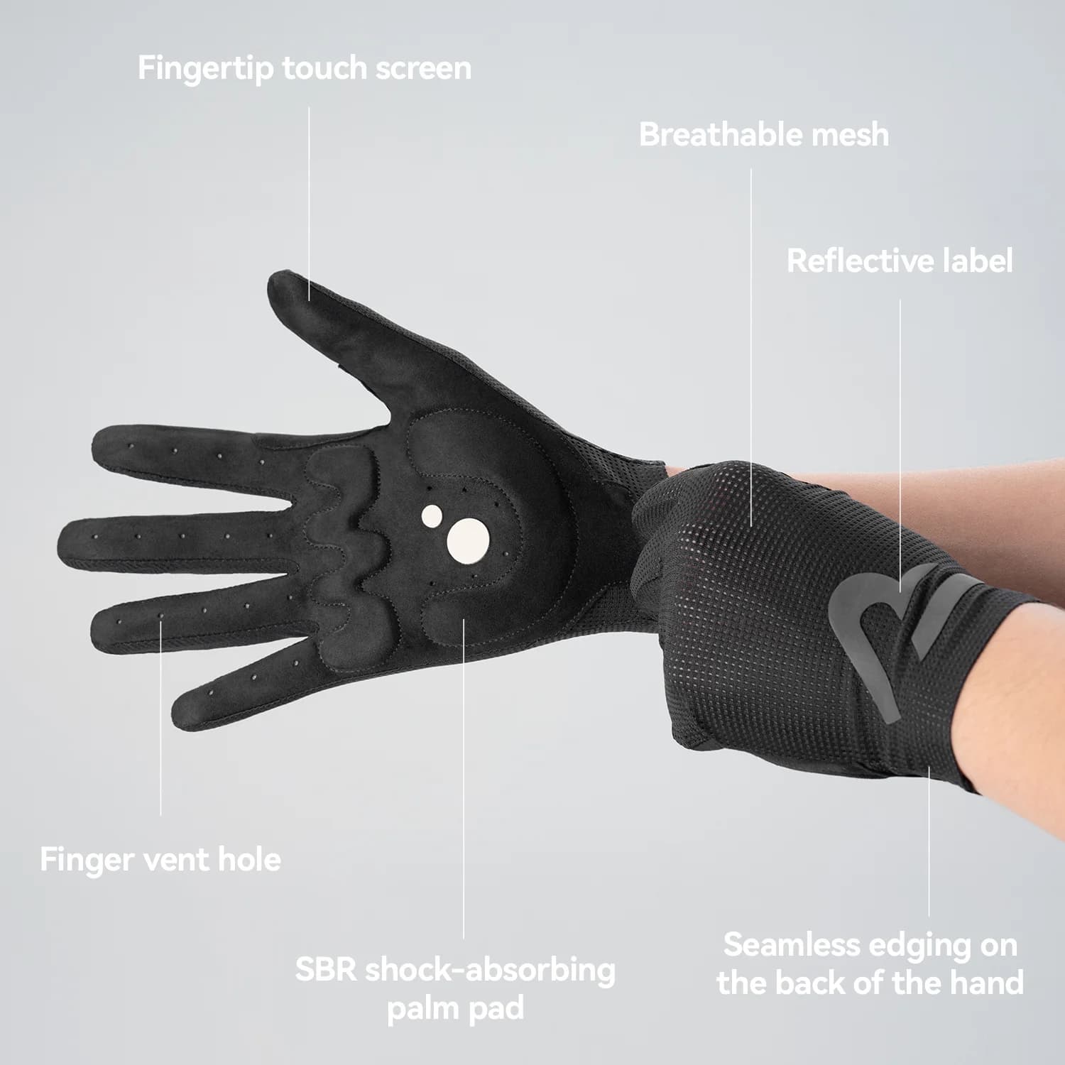 Luvas Integrais Touch Screen com Absorção de Impacto