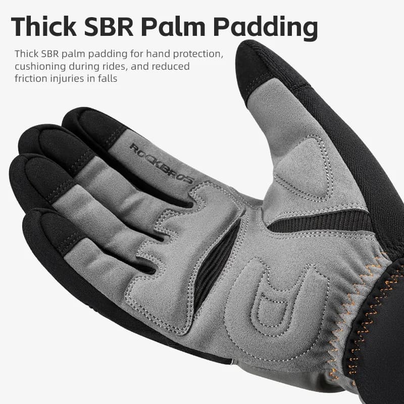 Luvas de Ciclismo de Inverno com Fleece Térmico e Compatibilidade Touchscreen