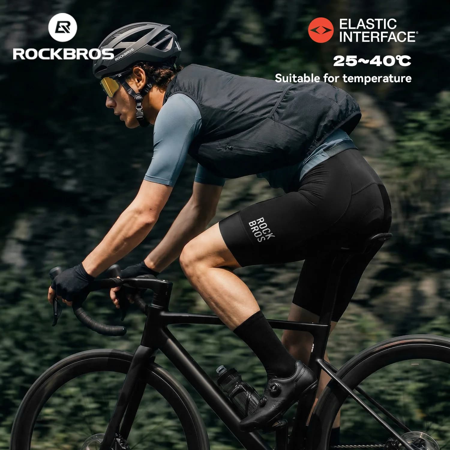 Bermuda Ciclismo Masculina Leve com Alças e Bolsos Laterais para Verão